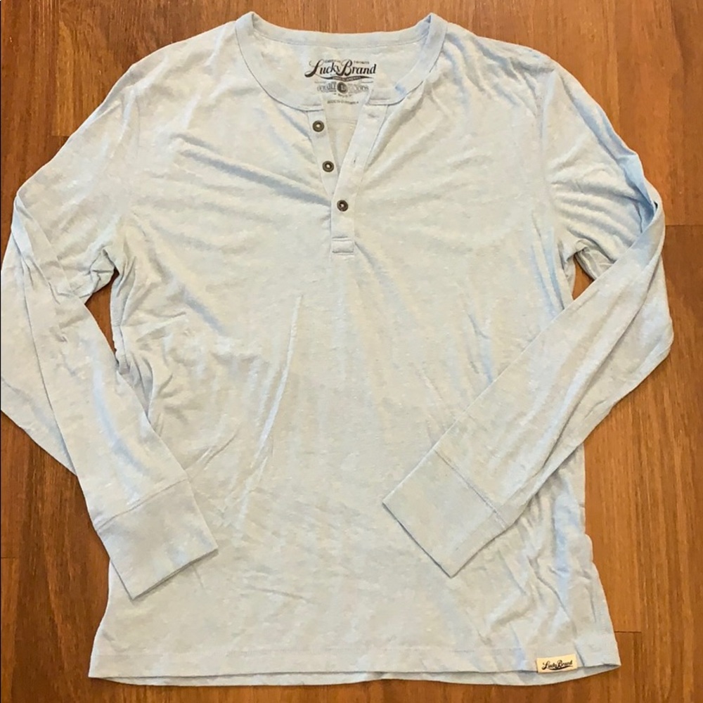 Lightly Worn Light Blue Lucky Brand Long Sleeve T!